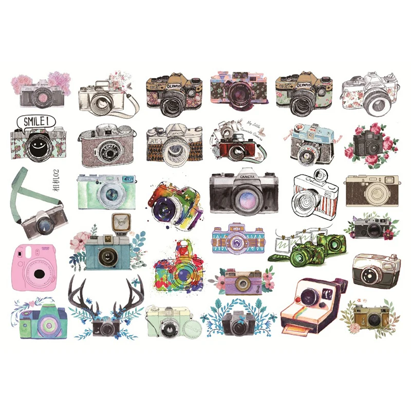 1pcs retro camera nostalgic notepad decoration stickers