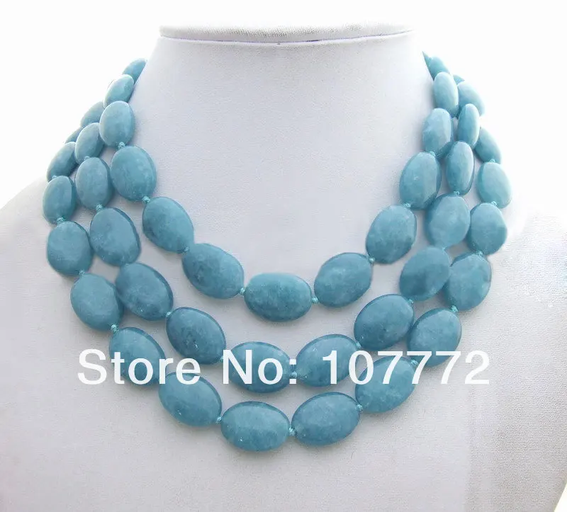 

53" Blue Crystal Necklace