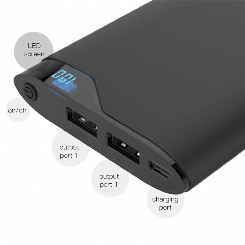 Romoss 10000mAh Power Bank Mobile Phone Charger LED Screen Dual USB External Batteries Pack For iPhone 8 plus NE10