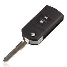 2 Button Remote Key Fob Shell Case Folding Flip With Uncut Blade For Mazda 3 5 6 D05
