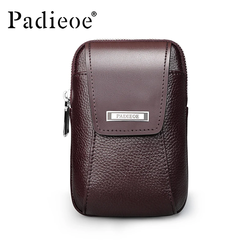 Padieoe Men's Genuine Leather Waist Pack Designer High Quality Waist