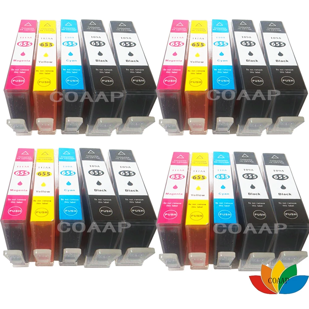 20x Compatible HP 655XL ink cartridge for HP655 desk jet ink advantage