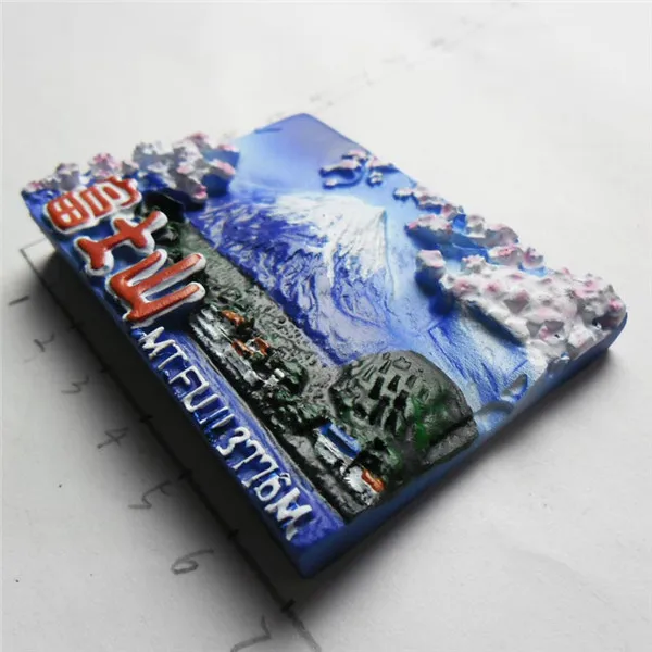 Japan Mt. Fuji Sumo Kimono Geisha Tourist Souvenir Figures Fridge Magnets - Mt. Fuji 4