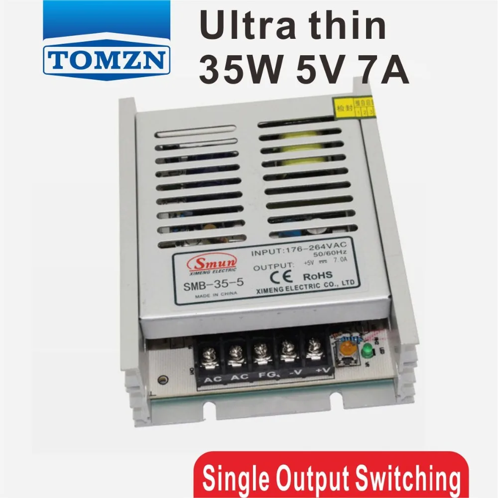 35 W 5 V 7A ультра тонкий одиночный выход импульсный источник питания для светодиодной полосы света 170 V~ 260 V вход
