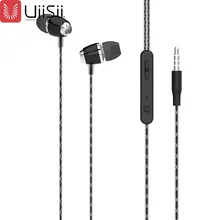 UiiSii наушники U4 в ухо бас стерео телефон наушники кабель управление с микрофоном Спортивная игровая гарнитура для IOS/Android телефон