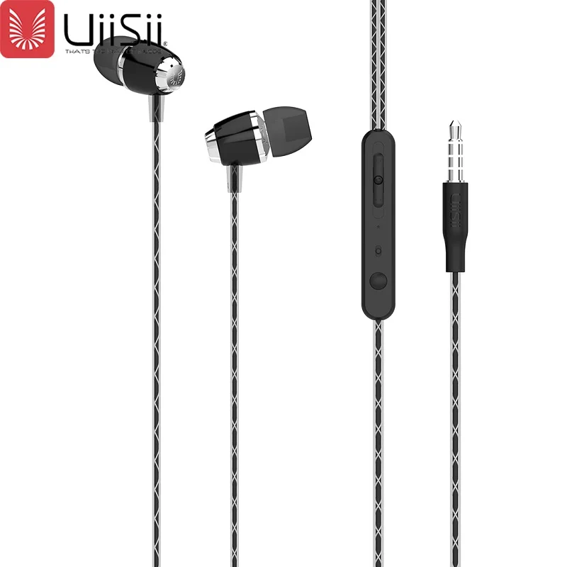 

UiiSii headphones U4 In-ear Bass Stereo Phone Earphone Cable Control With Microphone Sport Game Headset For IOS/Android Phone