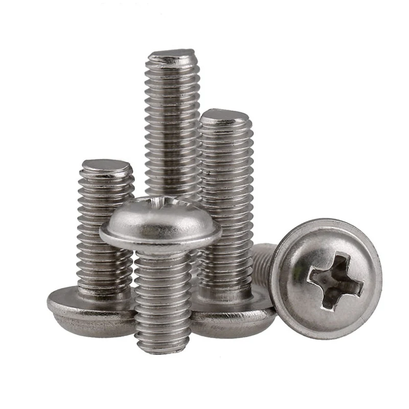 

M2.5 DIN967 304 Stainless Steel Round Head with Pad Screws.Computer Screws ,With Screws,Comes with Pad Screws M2.5*4/5/6-20mm