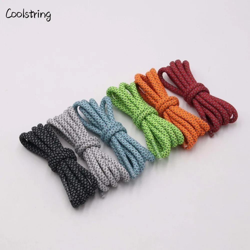 Coolstring Cool Highlight 3M Round Reflective Shoe Laces Athletic Safety Sneakers Shoelaces Night Walk Running Bootlace Latchet