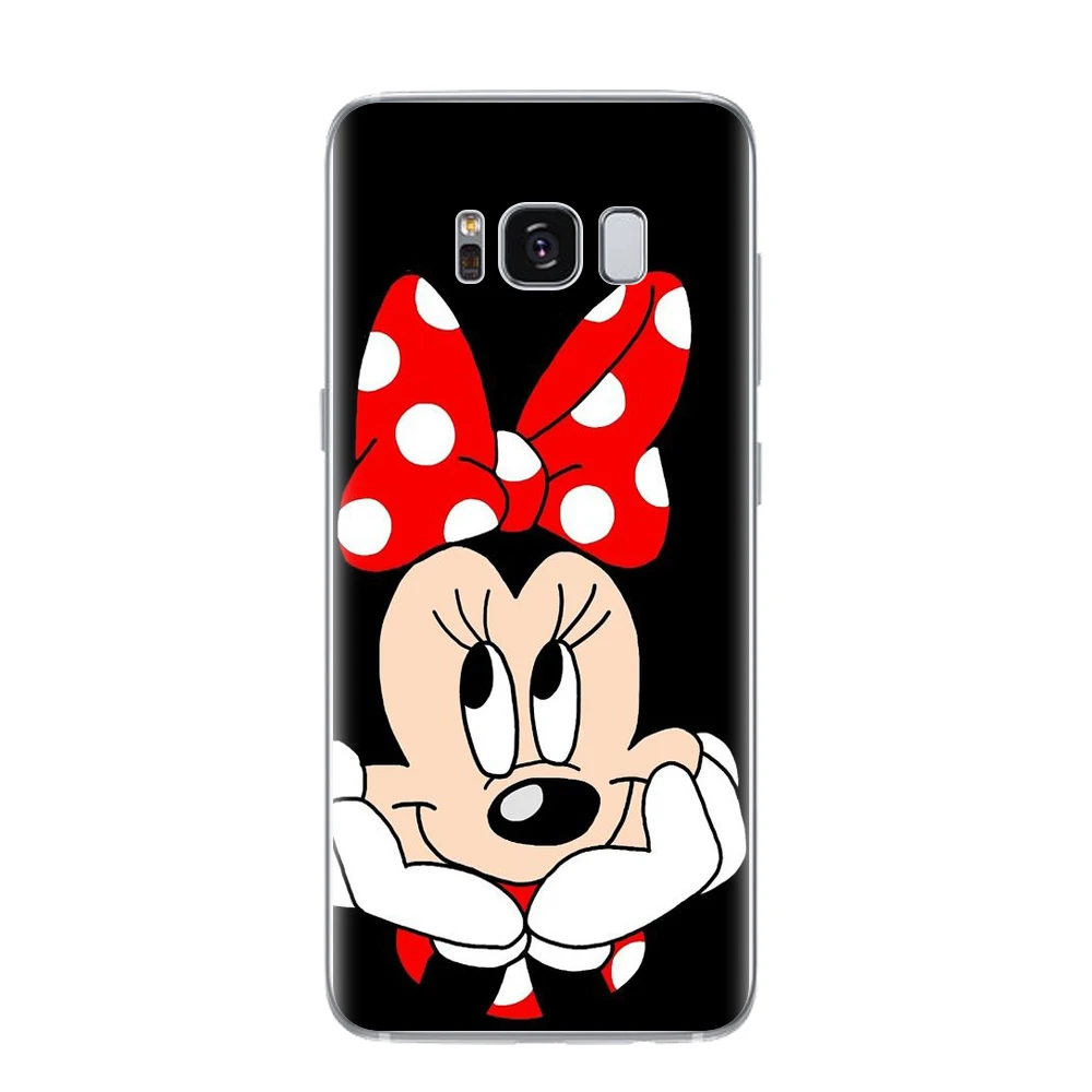 Cute Mickey Minnie Cover For Samsung Galaxy S6 S7 Edge S8 S9 S10 Plus Case Soft TPU Silicon Cases For Samsung S10E 5G Phone Case