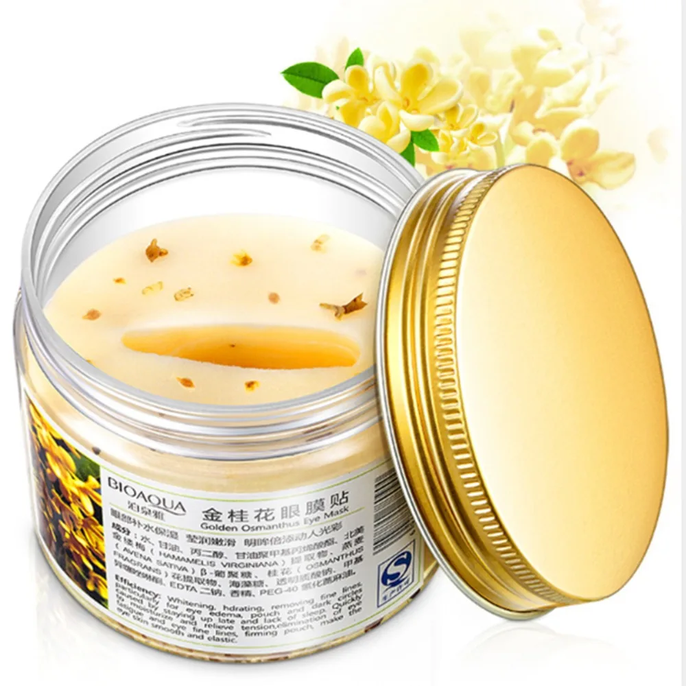 

Gold Osmanthus Eye Mask 80 Pcs/Bottle Eye care Collagen gel Whey Protein Sleep Patche Remover dark Circles Eye Bag freeshipping