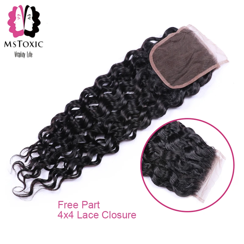 MSTOXIC Water Wave Bundles With Closure Human Hair Bundles With Closure Brazilian Hair Weave Bundles With Closure Non-Remy Hair MSTOXIC Water Wave Bundles With Closure Human Hair Bundles With Closure Brazilian Hair Weave Bundles With Closure Non-Remy Hair