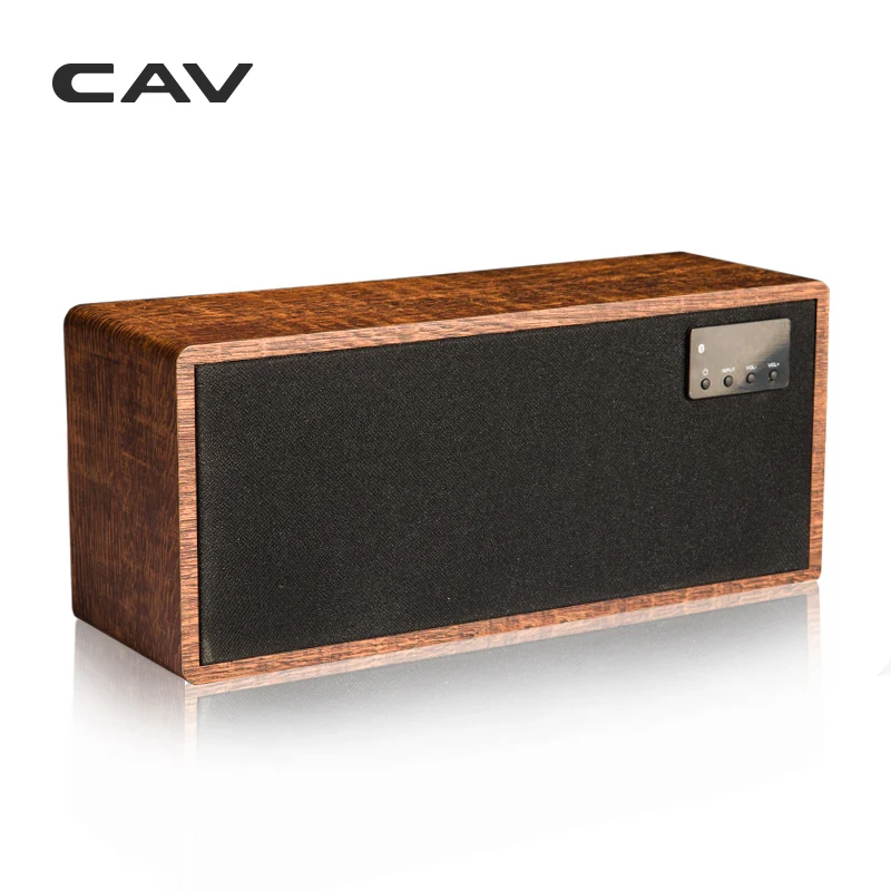 Sale CAV AT60 Bluetooth Speaker 2.1 Portable Speaker Channel Wooden Aux Optical Coaxial Usb Input Deep Bass Speaker 5.25" Woofer 4 EQ 1