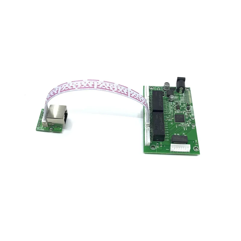 With adapter module OEM PBC 4/8 порт Gigabit Ethernet коммутатор порт с 4/8 pin способ заголовок 10/100/1000 м концентратор 4/8way штекер питания печатной платы OEM резьбовое отверстие - Цвет: With adapter module