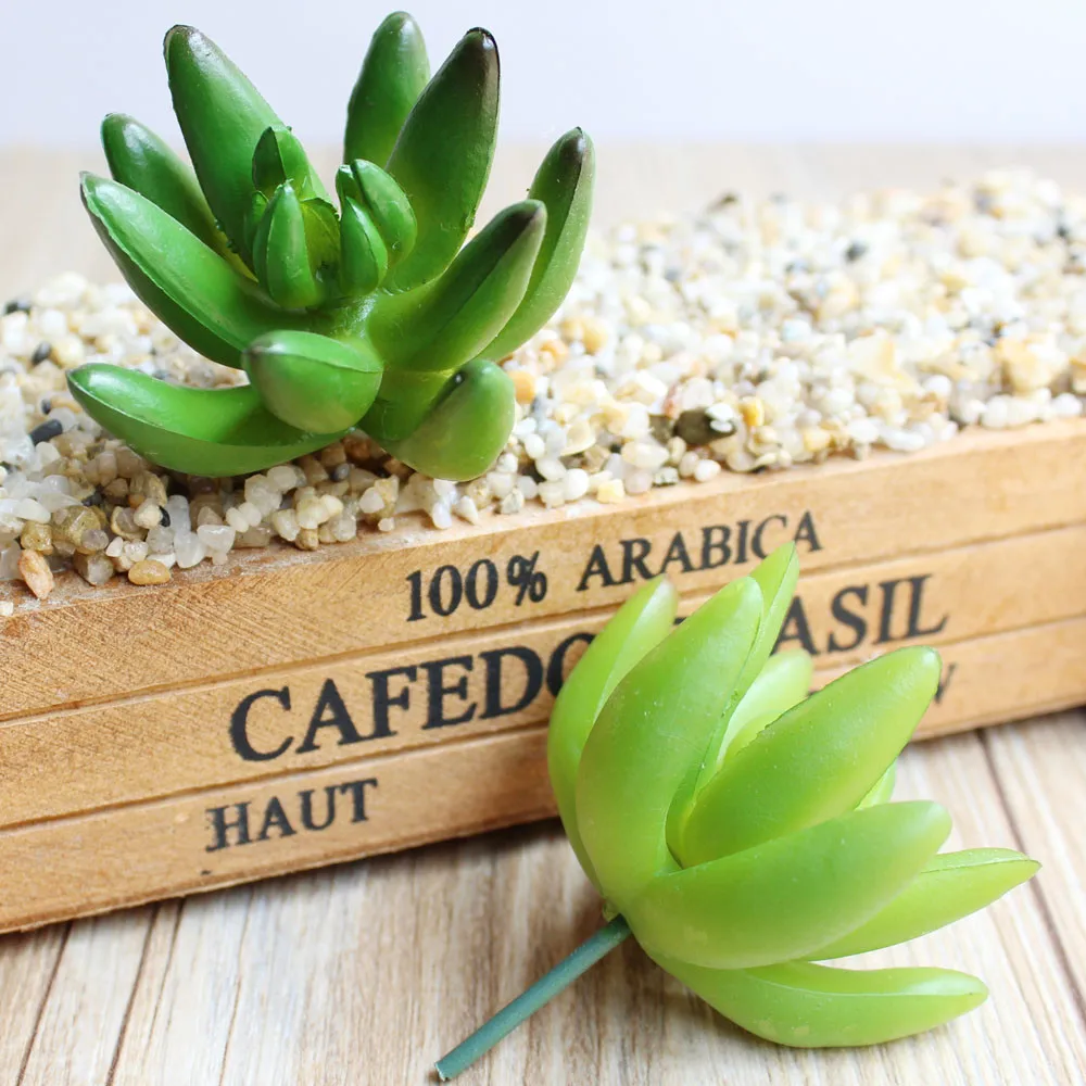 INDIGO Wholesale 200pcs Artificial Succulent Plant Desert Plastic