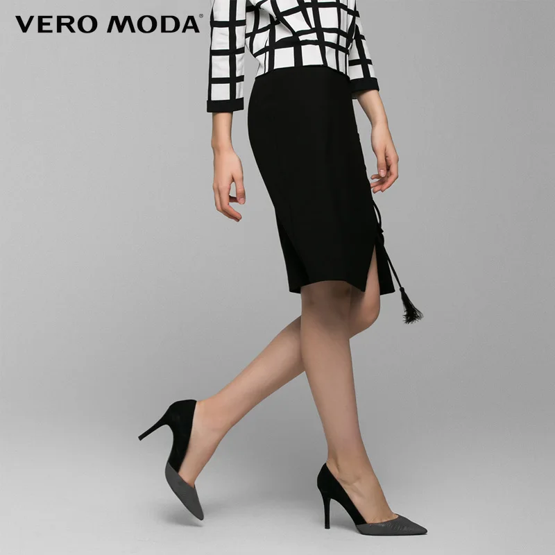 Vero Moda Бренд 2018 Новинка Женская Юбка Хорошо Тянётся с Застёжкам Нательный Фасон