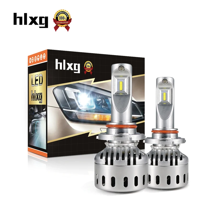 HLXG все в одном CSP чипы объектива 12000LM 9005 LED HB3 Светодиодные лампы 12 В 55 Вт