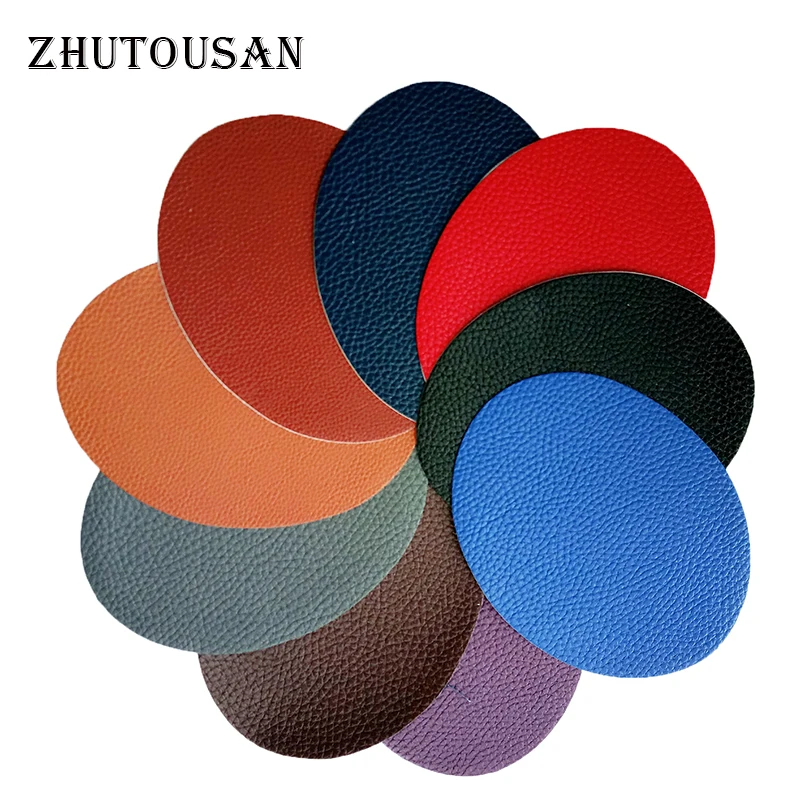 ZHUTOUSAN Iron On Elbow Knee Patch 4 Pairs Artificial Leather Patches For Repairing Clothing
