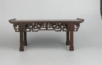 

Chinese Style Table Wood Rosewood Carving Mini Study Desk Stand Display Shelf