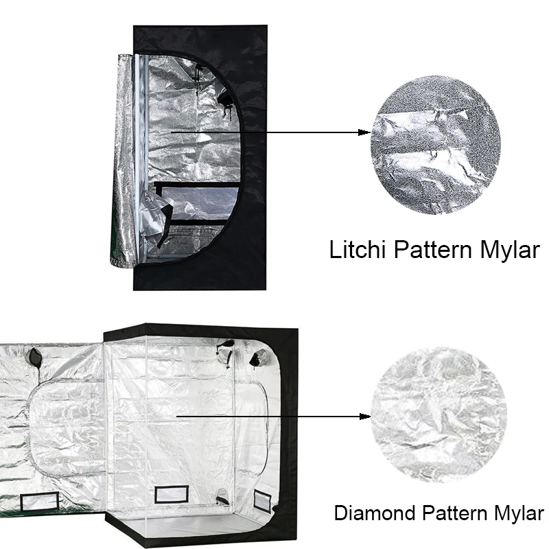 BEYLSION 240*240*200 см коробка для выращивания растений, тент для растений, лампа для выращивания растений, запчасти для растений, палатка для внутреннего гидропоника, шатер для выращивания+ Храповые вешалки 1680D