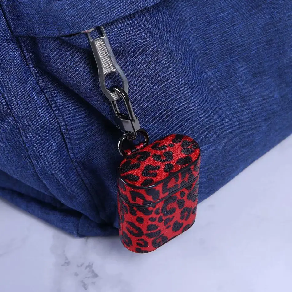 Bluetooth Wireless Headphone Case For Airpods Apple Cases Leather Keyring Cover For Airpods 2 Protector Charging Leopard Air Pod Bluetooth Wireless Headphone Case For Airpods Apple Cases Leather Keyring Cover For Airpods 2 Protector Charging Leopard Air Pod
