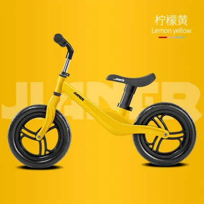 Новая популярная детская балансировочная машина без педалей, горка для детей 1-3 лет, игрушечный скутер, велосипед - Цвет: yellow-Not inflated