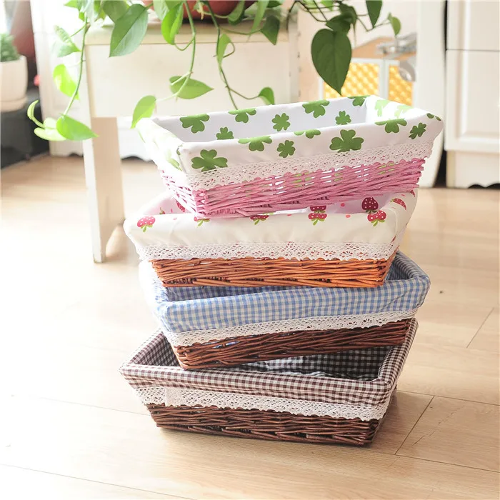 Creative handmade picnic wicker basket Home Decoration storage box