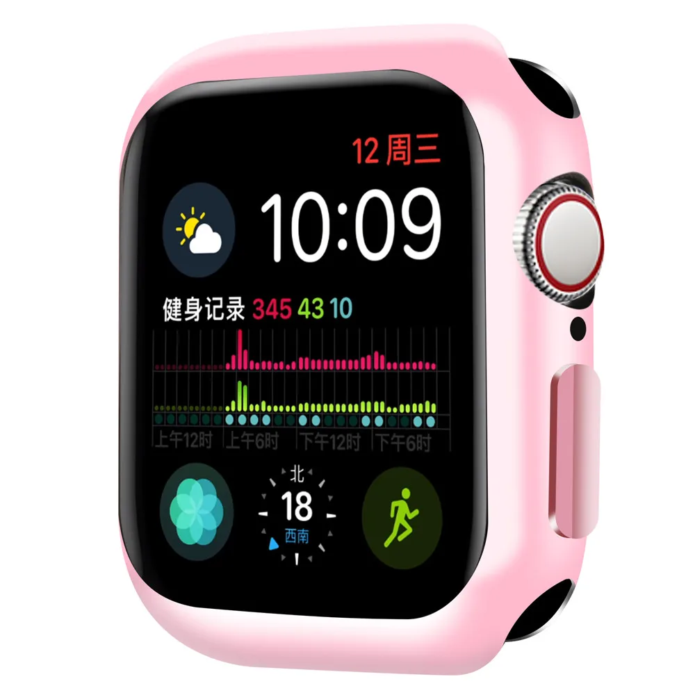 Ультратонкий чехол для часов с покрытием Apple Watch Series 4 5 44 мм 40 всесторонний Мягкий