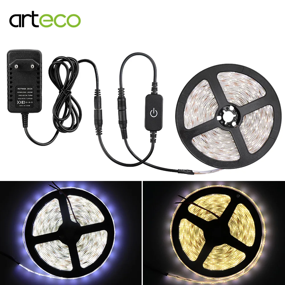 12v Led Strip Light Dimmable 2835 Smd Itouch Sensor Control Ip65 Flexible Strip Waterproof 1m 2m