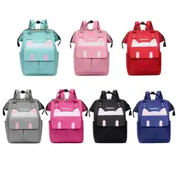 Рюкзаки для путешествий с милым рисунком кота, большие нейлоновые рюкзаки для беременных, сумки с короткими ручками для ухода за ребенком