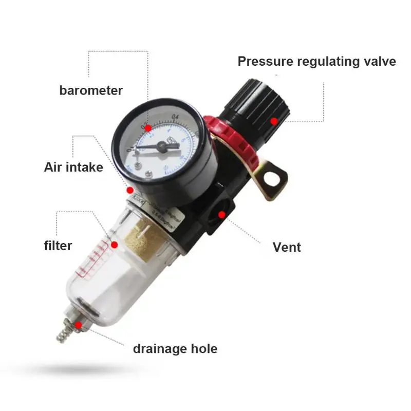 AFR-2000 Пневматический фильтр блок обработки воздуха регулятор давления компрессора редукционный клапан разделения масла воды AFR2000 датчик