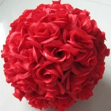 SPR 20 см шелковые шары из искусственных цветов красные свадебные украшения, праздничные украшения цветок шар, вечерние украшения цветок шар