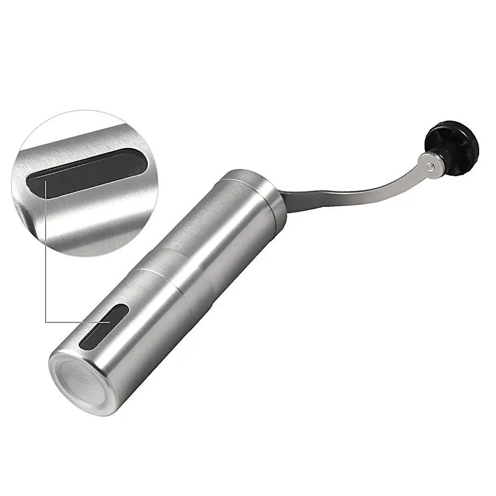 Supreme Quality Manual Coffee Grinder Stainless Steel Kitchen Hand Manual Grind Coffee Bean Burr Grinder Mill Tool (00237)