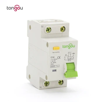 

1P N 32A 230V~ 50HZ/60HZ Residual Current Circuit breaker With Over Current and Leakage Protection RCBO