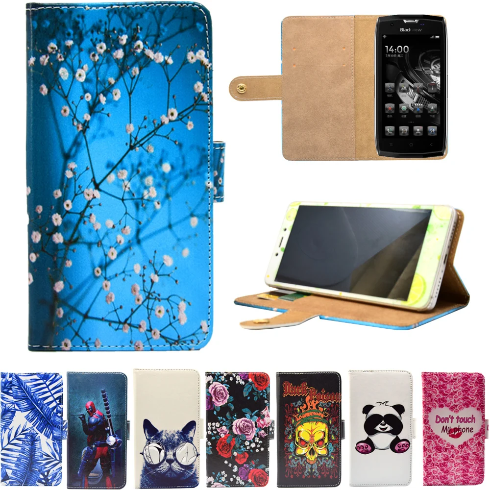 

New arrival PU Leather Phone Cases Cartoon Flip Wallet Stand Cover Case for Blackview BV9000 BV9000 Pro