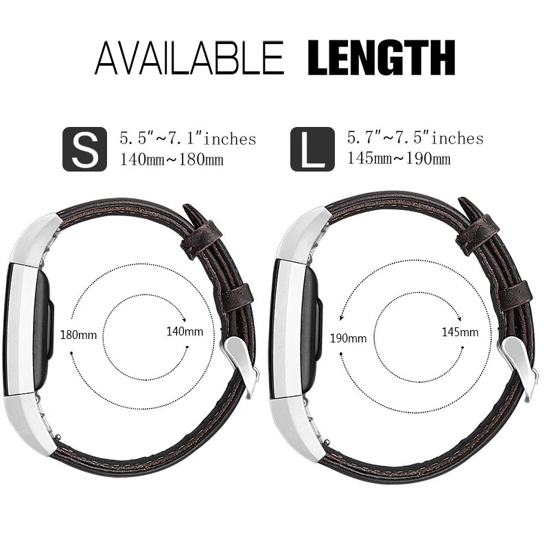 Fitbit Charge 2 Genuine Aged Leather Strap