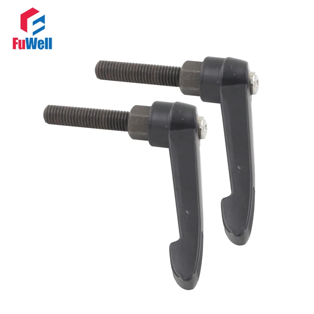 

2pcs M12 x 80mm Male Thread Adjustable Handles Lever Free Shipping 12mm Thread Diameter 80mm Thread Length Clamping Handle