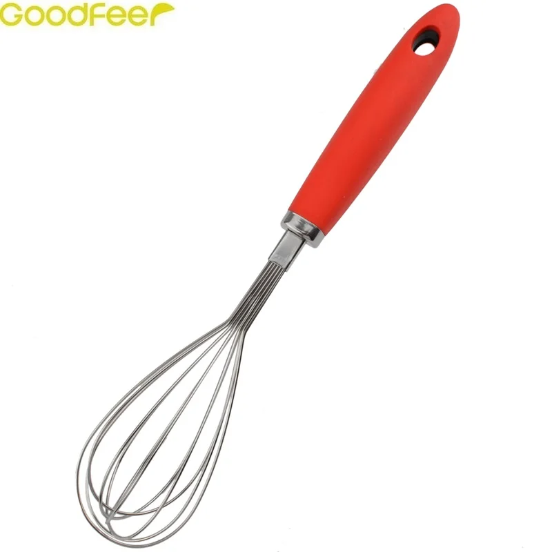 Goodfeer 304 Stainless Steel Egg Beater With Silicone Handle For Milk