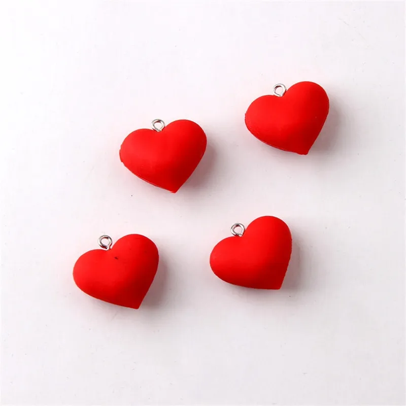 

15pcs Cute Red Heart Charms Pendants Women Girls Hair Accessories DIY Necklace Earrings Making Fashion Jewelry Findings