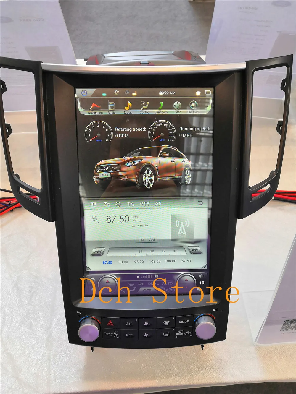 

12.1 Vertical tesla style Android 8.1 Car DVD GPS PLAYER navigation for Infiniti FX FX25 FX35 FX37 qx70 MULTIMEDIA radio PX6