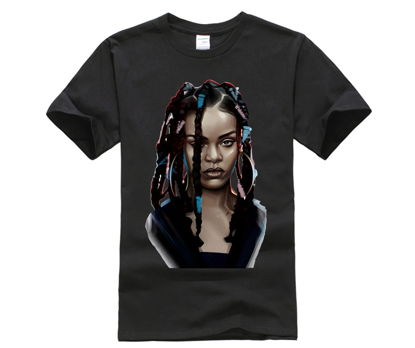 Футболка Rihanna uomo estate футболка del ragazzo делла стэмпа маглиетта аниме маркио | Мужская
