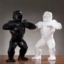 Besar Monkey King Kong Dekorasi Ruang Tamu Gorila Patung Geometris Resin Modern Patung Hadiah Ulang Tahun untuk Penggunaan Pernikahan(China)