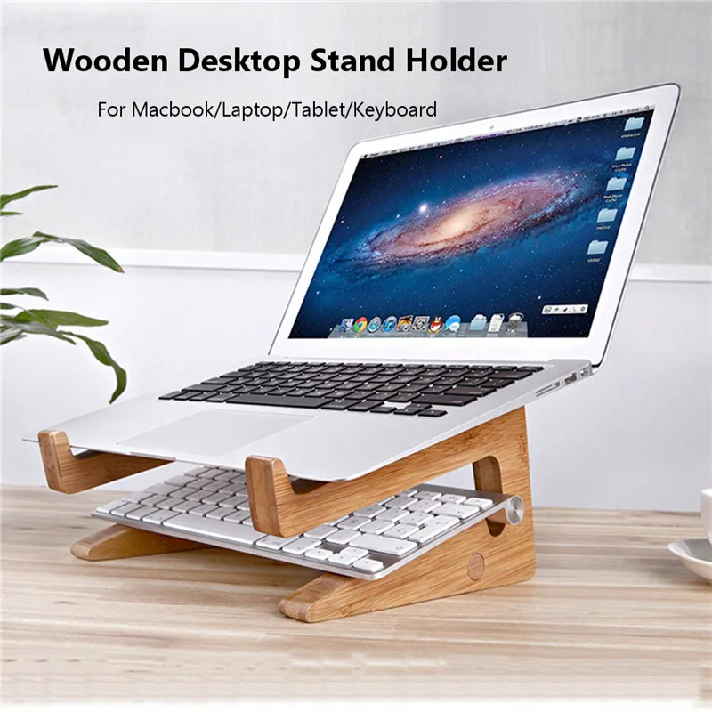 

Detachable Laptop Desk Laptop Stand Wooden Holder Mount For Macbook Tablet PC Notebook Portable Lapdesks with Cooling Function