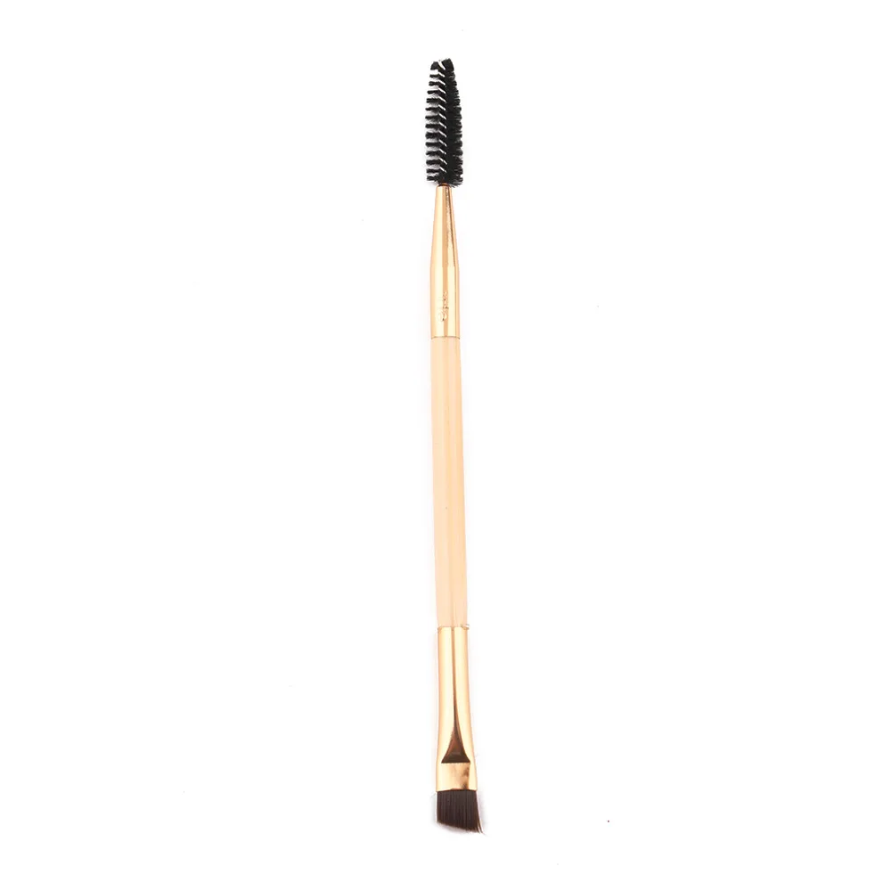 

New Arrival Fine bamboo handle Makeup tools double eyebrow brush Eyelash brush Hot Drop Shipping