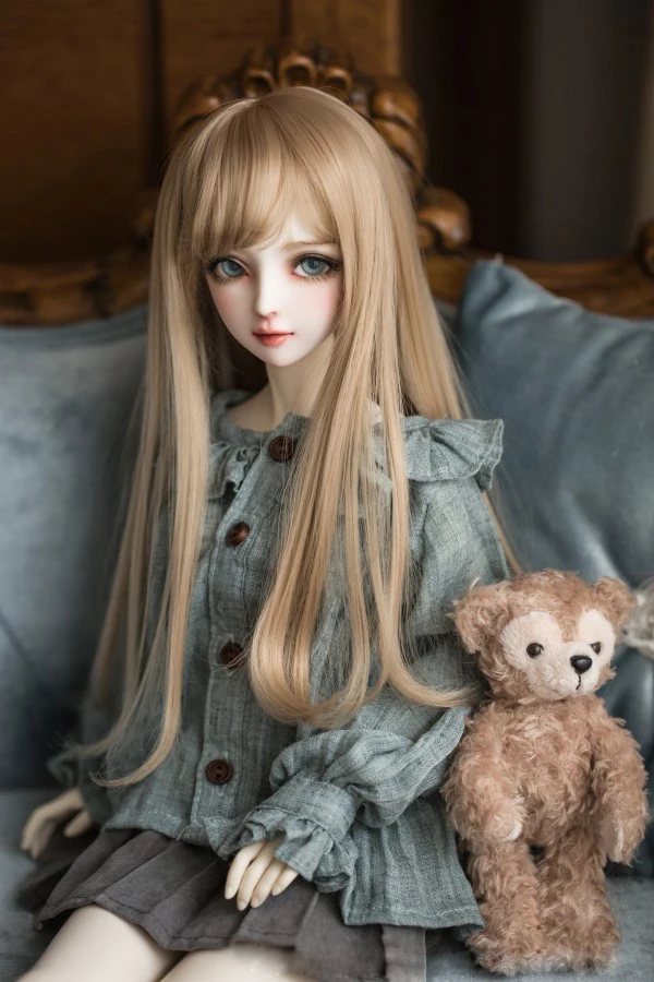 BJD Doll Hair Wigs - High-Temperature Wire, Long Champagne Milk Golden Hair - 1/3, 1/4, 1/6 BJD DD SD MSD YOSD Dolls image 4