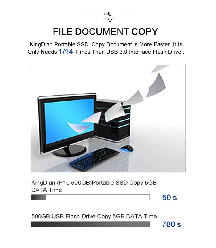 KingDian Портативный внешний 500GB SSD жесткий диск твердотельный диск для ноутбука Настольный