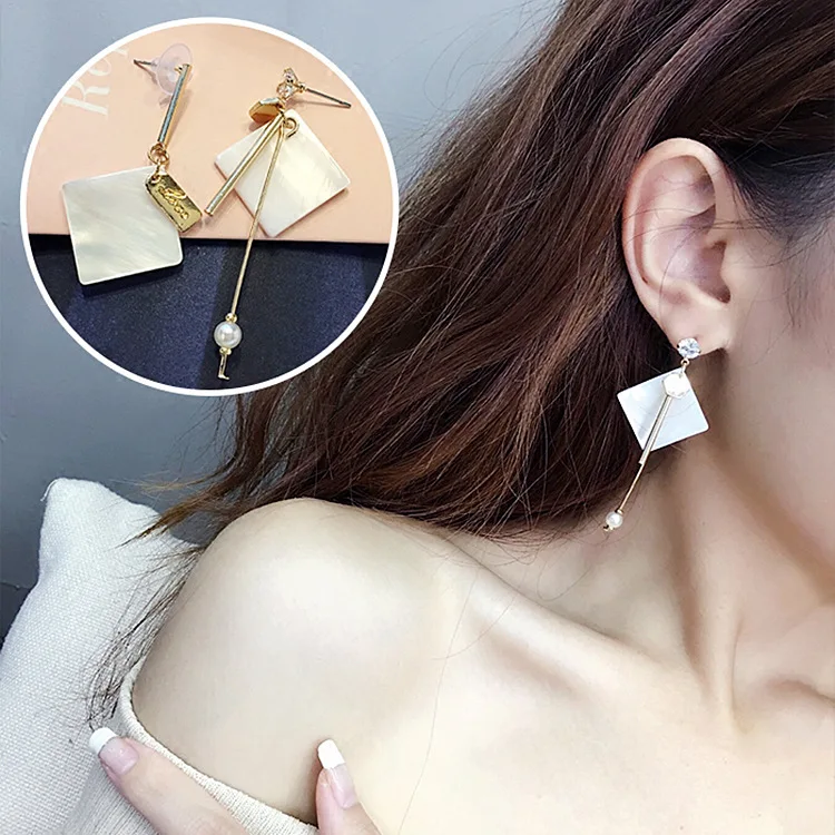 XiaoboACC™Женские асимметричные серьги с кисточками в Корейском стиле Длинные