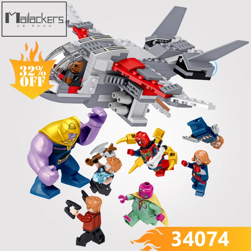 

Legoing Super Heroes captain marvel Figures Building Block spiderman Thanos set model bricks Toys for boy Marvel Legoings movie2