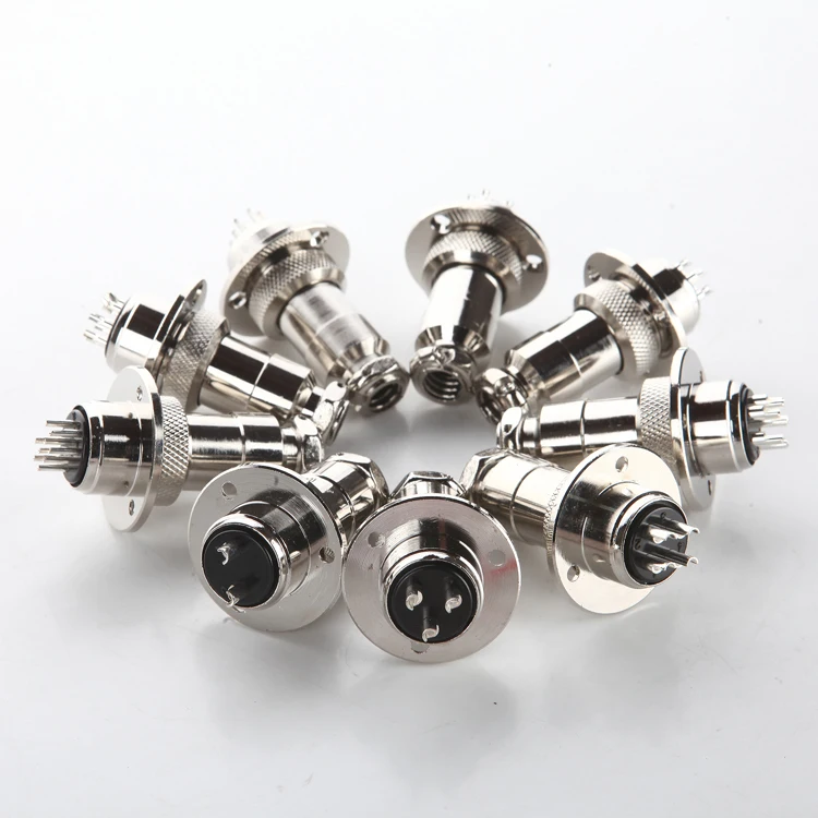 

1PCS AP027 GX20 9/10/12/14/15 Pin Male& Female 20mm Wire Cable Panel Connector with flange Aviation Plug Circular Socket DF20
