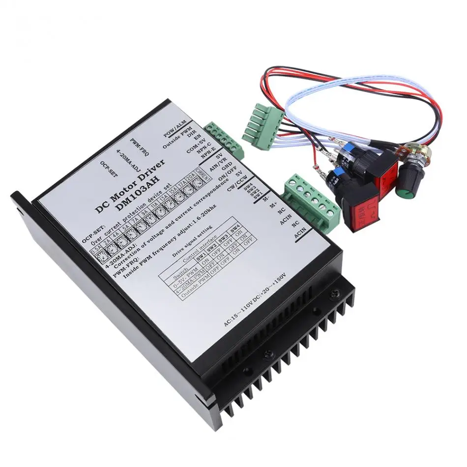 VBESTLIFE AC20-110V 2000W Матовый контроллер скорости двигателя постоянного тока доска PWM PLC