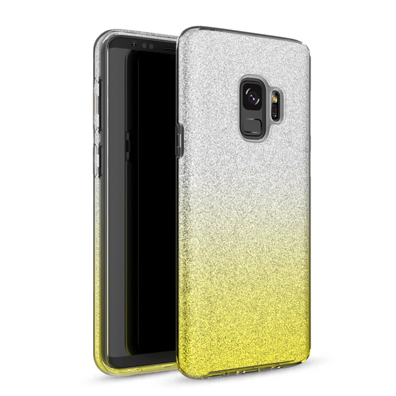 

GerTong Gradient Glitter Shine Case For Samsung Galaxy S8 S9 Plus S7 Edge PC TPU Cover Silicone Bling Fundas For Samsung S9 Plus